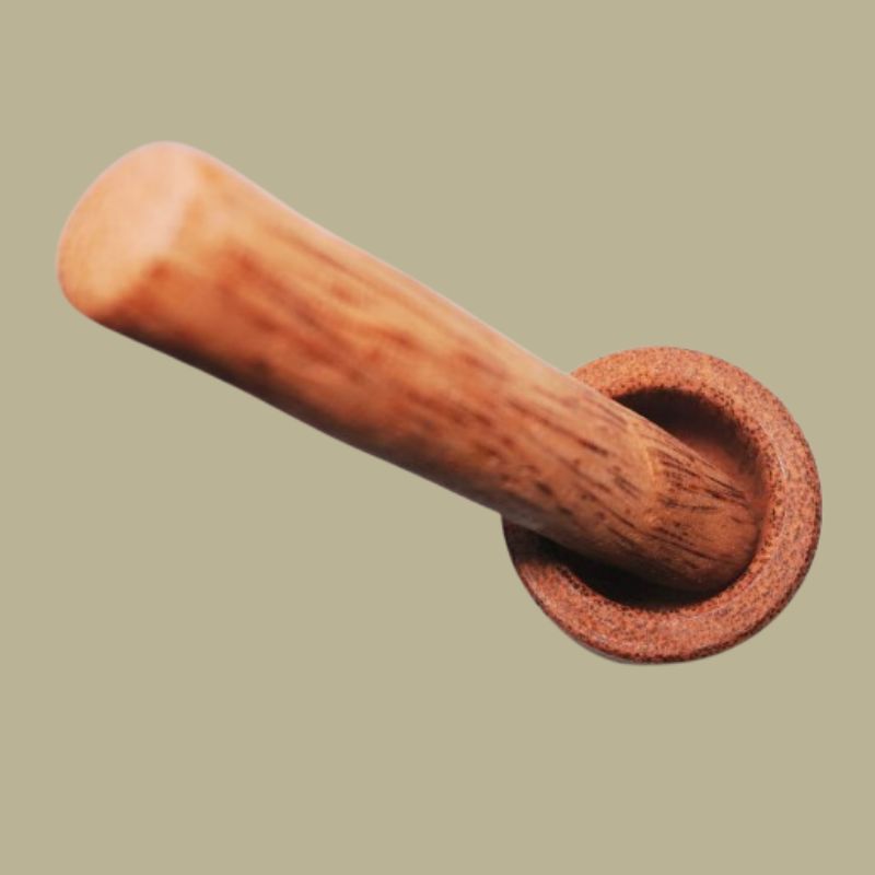 Compact Wooden Mortar & Pestle